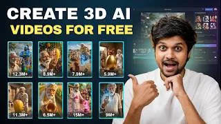 Thumbnail: Create Viral 3D AI Videos for Free | Step-by-Step Guide in telugu