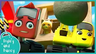 Thumbnail: 🚧 DEMOLITION CREW! Look Out Baby Kitten! 🚜 | Digley and Dazey | Kids Construction Truck Cartoons