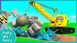 Thumbnail: 🚧 Big Construction Adventure! 🚜 | 30 Mins | Digley and Dazey | Kids Construction Truck Cartoons