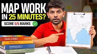 Thumbnail: Class 10 Map Work: Score 5/5 Marks 🎯 | Just 25 Minutes Animated Video 