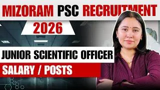 Thumbnail: Mizoram PSC Recruitment 2026 | Junior Scientific Officer(JSO) I Diksha Sharma I Forensic