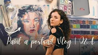 Thumbnail: Watercolor portrait vlog | Q&A