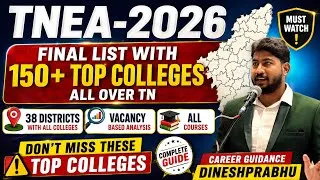 Thumbnail: Round-3 All over TN Level Top College List|Vacancy & Choice List|150+ Colleges in TN|Dineshprabhu