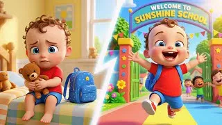 Thumbnail: First Day of School! 🎒🏫 Don't Be Nervous | Ding Dong Kids English Nursery Rhymes