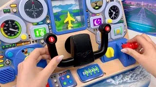 Thumbnail: [🐰toy asmr🐰] Airplane Cockpit Busy Board & Big Fidget Board ASMR Satisfying Unboxing No talking