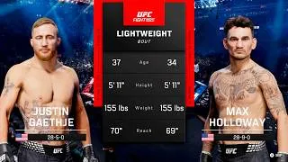 Thumbnail: Justin Gaethje vs Max Holloway | UFC 6 | 4K 60FPS
