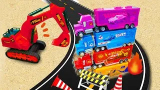 Thumbnail: Funny Rescue Garage and McQueen Rescue Mission | Car Toys Story | Dinky TV