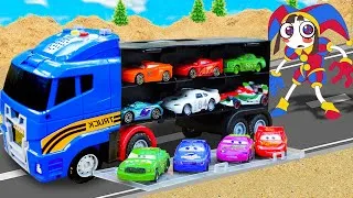 Thumbnail: Multi Compartment Toy Truck Carrying Mini Cars | Fun Vehicle Play for Kids