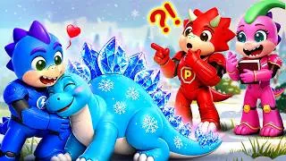 Thumbnail: Bolt descubre al misterioso Stegosaurus de Hielo Elemental | Animación de Dino Action