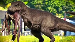 Thumbnail: Every Large & Medium Dinosaur in a BATTLE ROYALE! Who Wins? | Jurassic World Evolution 2
