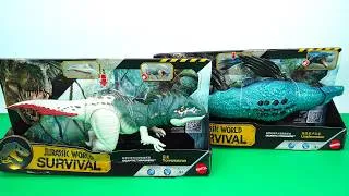 Thumbnail: DINOSAURS BATTLE: TORVOSAURUS vs LIOPLEURODON - TOYS ASMR - DINO KING TOYS 260717