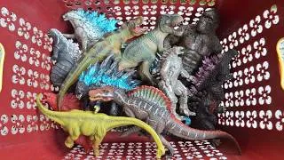 Thumbnail: Dinosaurs Jurassic world dominion T Rex, indominus Rex,Spinosaurus,Triceratops,kong x Godzilla,