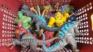 Thumbnail: Dinosaurs Jurassic world dominion T Rex, indominus Rex,Spinosaurus,Triceratops,kong x Godzilla,