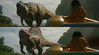 Thumbnail: What If SPINOSAURUS Replaced T-REX in the River Chase – Jurassic World Rebirth