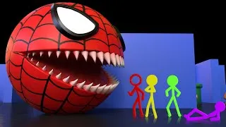 Thumbnail: Pacman VS Stickman VS Bowser for Super Mario Animation