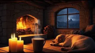 Thumbnail: Cozy Cabin Ambience: 15min of Relaxing Fireplace & Rain 🌧️🔥