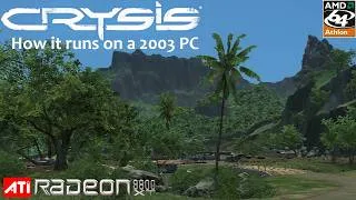 Thumbnail: Crysis (custom settings) – Frame-rate on 2003 PC (Athlon 64 3200+ / Radeon 9800XT / Windows XP)