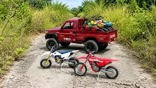 Thumbnail: GASGAS MC 450 & Husqvarna FS Supermoto Finds Abandoned Dirt Bikes! RC Land Cruiser Rescue Mission