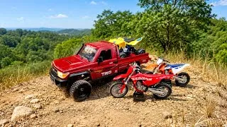 Thumbnail: Extreme Off-Road Rescue! KTM 450 SX-F, GASGAS MC 450, ATV Quad Racer & RC Land Cruiser Adventure