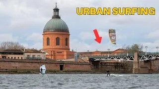 Thumbnail: Urban Storm Kiteboarding and Wingfoiling in Toulouse | Bastien Escofet and Etienne de Saunhac