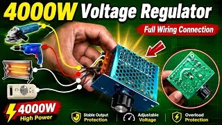 Thumbnail: 4000W 220V AC SCR Voltage Regulator | Electric Motor Speed Controller | Fan Speed Controller 