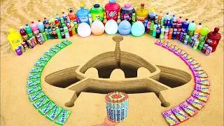 Thumbnail: Big Toothpaste Eruption from  UFO hole, Giant Dr Pepper, 7up, Pepsi, Fanta, Coca Cola vs Mentos