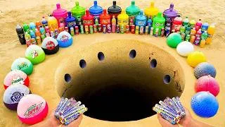Thumbnail: Experiment: Balloons of Coca-Cola, Mtn Dew, Mirinda, Crush, 7up, Sprite vs Mentos Fanta Underground