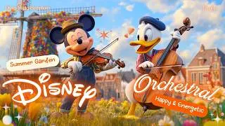 Thumbnail: ✨ Disney Happy Orchestral 🎻 Morning Energy & Positive Vibes ✨ Summer Garden Ambience