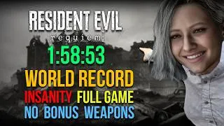 Thumbnail: Resident Evil Requiem INSANITY Speedrun in 1:58:53 (Full Game)