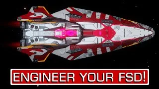 Thumbnail: READ DESCRIPTION! How to Engineer your First FSD | Elite Dangerous Engineering Guide 2025