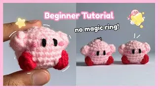 Thumbnail: how to crochet Kirby ⭐️ | easy step by step for beginners