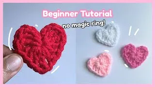 Thumbnail: how to crochet mini heart ❤️ | step by step for absolute beginners
