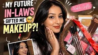 Thumbnail: MY FUTURE IN-LAWS GIFTED ME MAKEUP?! 🥹💄 | Rakhi Gifts + GRWM 