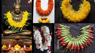 Thumbnail: 6 Easy Flower Garland Making Ideas at Home 🌸 Pooja Decoration DIY/poomalai kattuvathu eppadi/mala