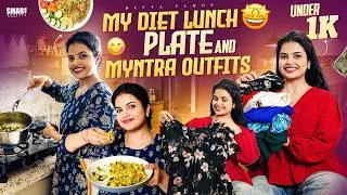 Thumbnail: My Diet Lunch Plate 🥗 || New Myntra Outfits || Trendy Jeans Collection || Divya Vlogs ❤️