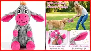 Thumbnail: Squeaky Plush Dog Toy with Crinkle Ears for Small & Medium Dogs