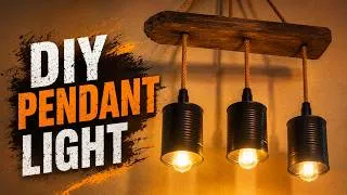 Thumbnail: DIY Pendant Light | Rustic Hanging Lamp from Recycled Cans