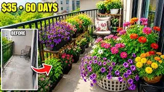 Thumbnail: I Turned a Boring Balcony Into a $35 Flower Paradise in 60 Days
