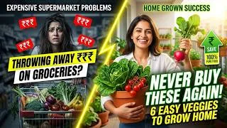 Thumbnail: Stop Wasting Money! 6 Easy Vegetables to Grow at Home for Beginners