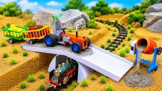 Thumbnail: DIY Mini Tractor Builds Concrete Bridge Over Railway Track | Science Project