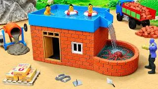 Thumbnail: DIY Mini Tractor Builds Modern Brick House with Rooftop Swimming Pool | Science Project