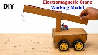 Thumbnail: electromagnetic crane working model for science project exhibition - diy - diypandit | DIY pandit