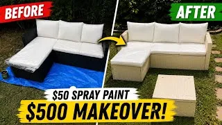 Thumbnail: Why I Spray Painted My BRAND NEW Outdoor Sectional😱