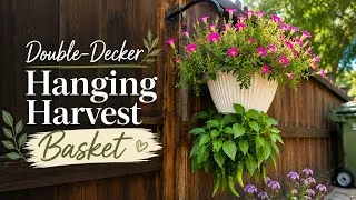Thumbnail: Double-Decker Hanging Harvest Basket 🧺🫑🌶️ | Renter Friendly | Under $20🤑