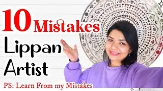Thumbnail: 🔴 10 MISTAKES I did as a Lippan Artist || 👍 Watch This ! Before You Start Lippan Art