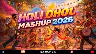 Thumbnail: 🔥🌈 HOLI 2026 DHOL MASHUP | HOLI MASHUP 2026 | HOLI DHOL MIX | HOLI SONGS 2026 | HOLI DHOL SONGS 🌈🔥