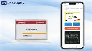 Thumbnail: Double‑Sided 7.5” 4‑Color E Ink Conference Table Card DM075 | Wireless Smart Desk Sign