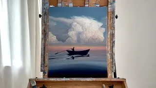 Thumbnail: “Distant Clouds” | Oil Painting Process 