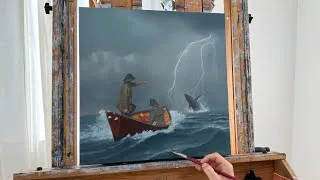 Thumbnail: “Breaching Whale” | Oil Painting Process 