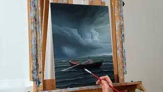 Thumbnail: “Thunderstorm at Long Point” | Oil Painting Process